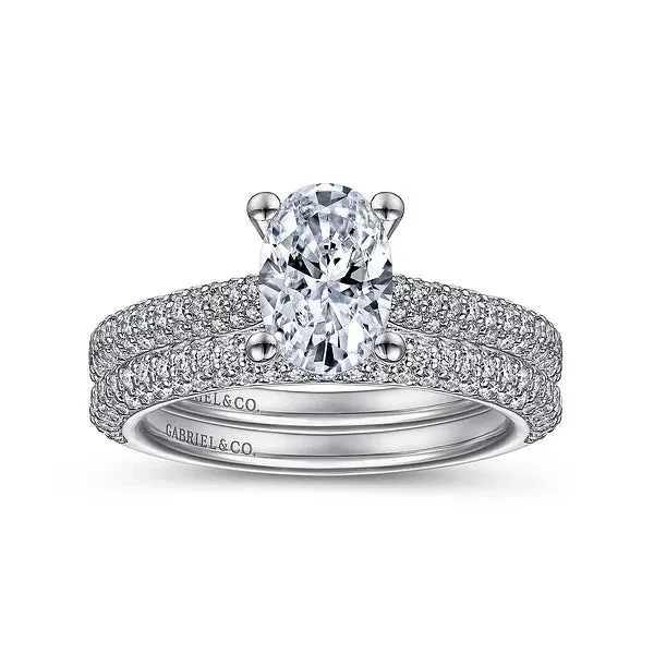 Sleek Pavé Diamond Wedding Band