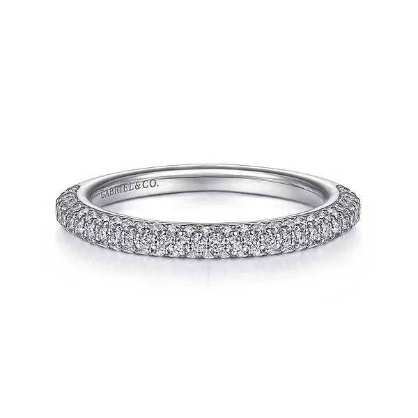 Sleek Pavé Diamond Wedding Band