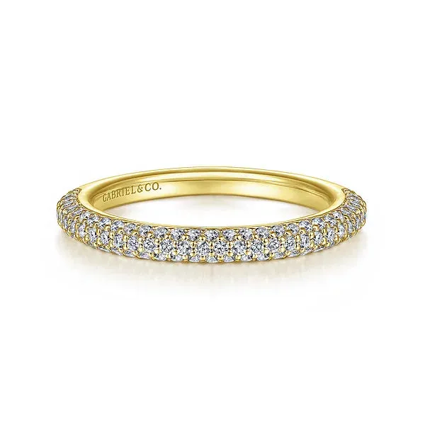 Sleek Pavé Diamond Wedding Band