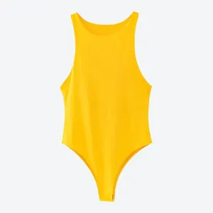 Sleek Sleeveless High-Cut Bodysuits