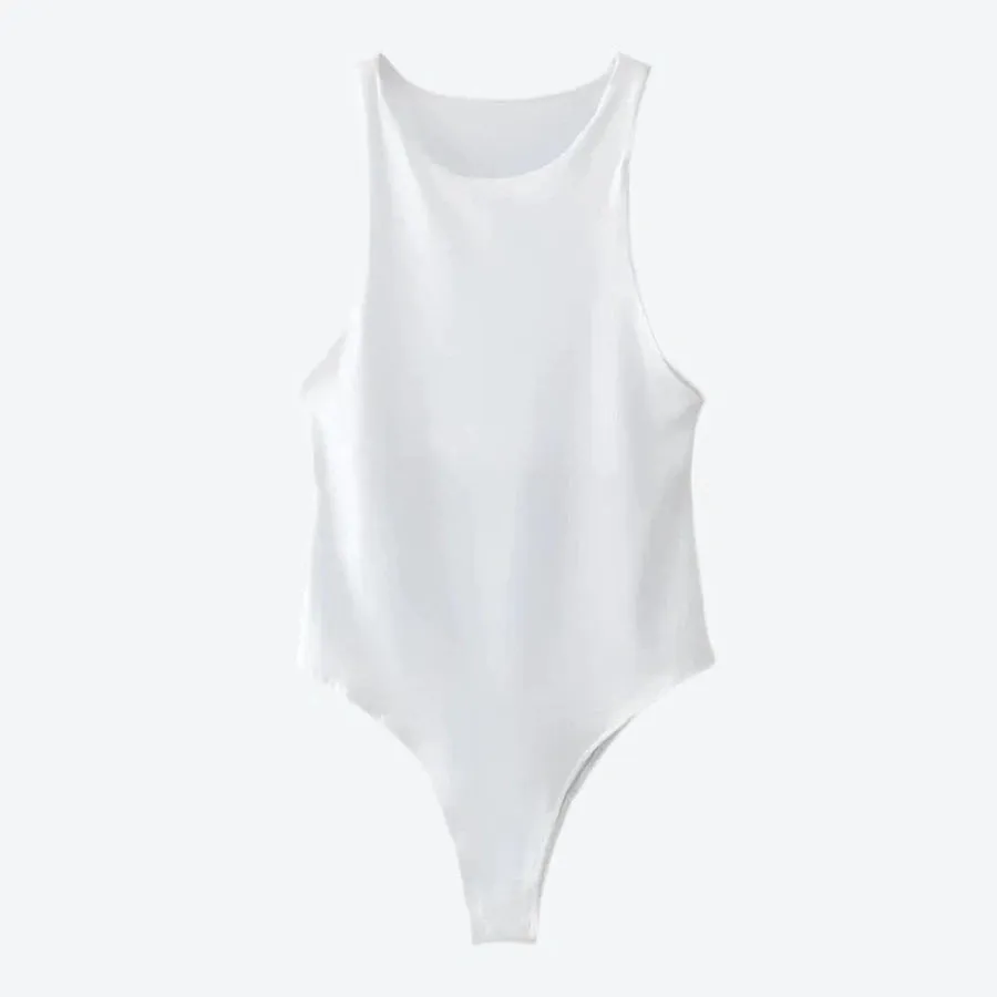 Sleek Sleeveless High-Cut Bodysuits