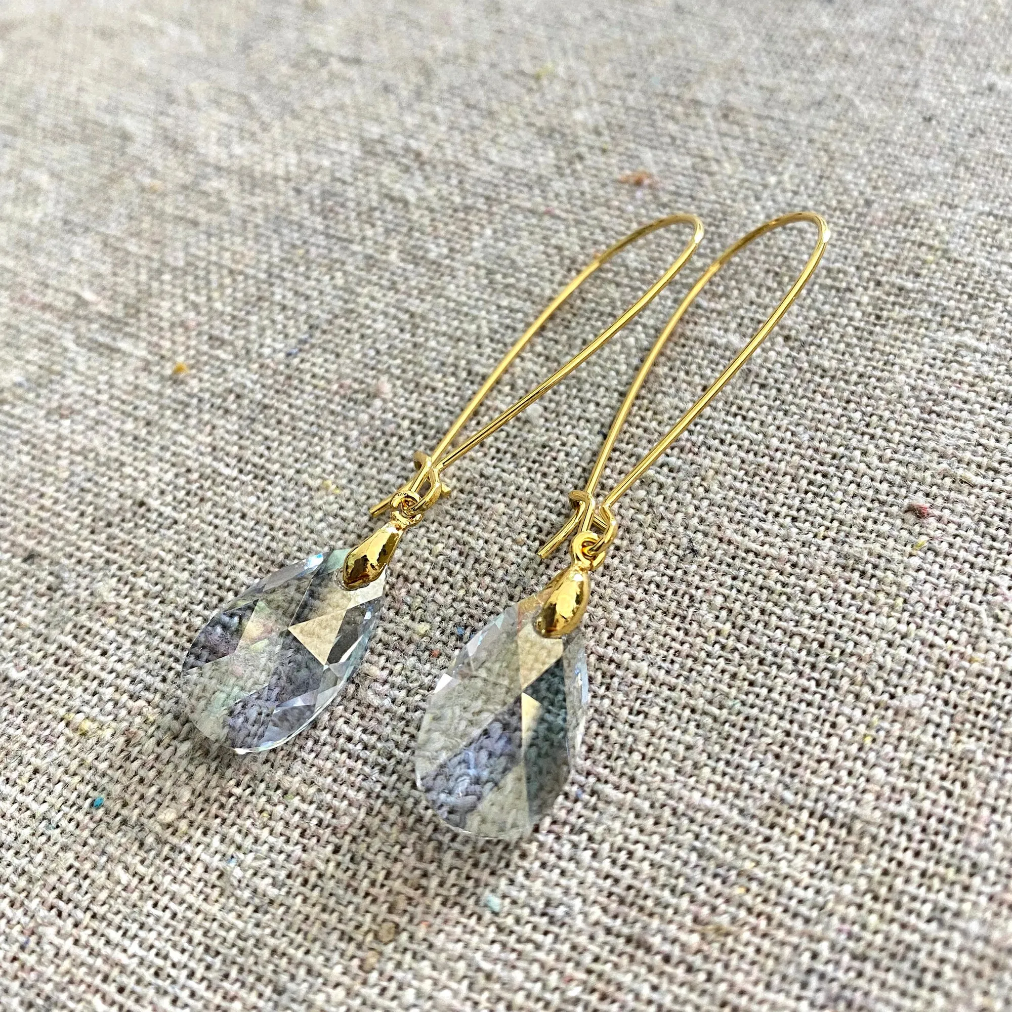 Sleek Teardrop Earrings • French Blue