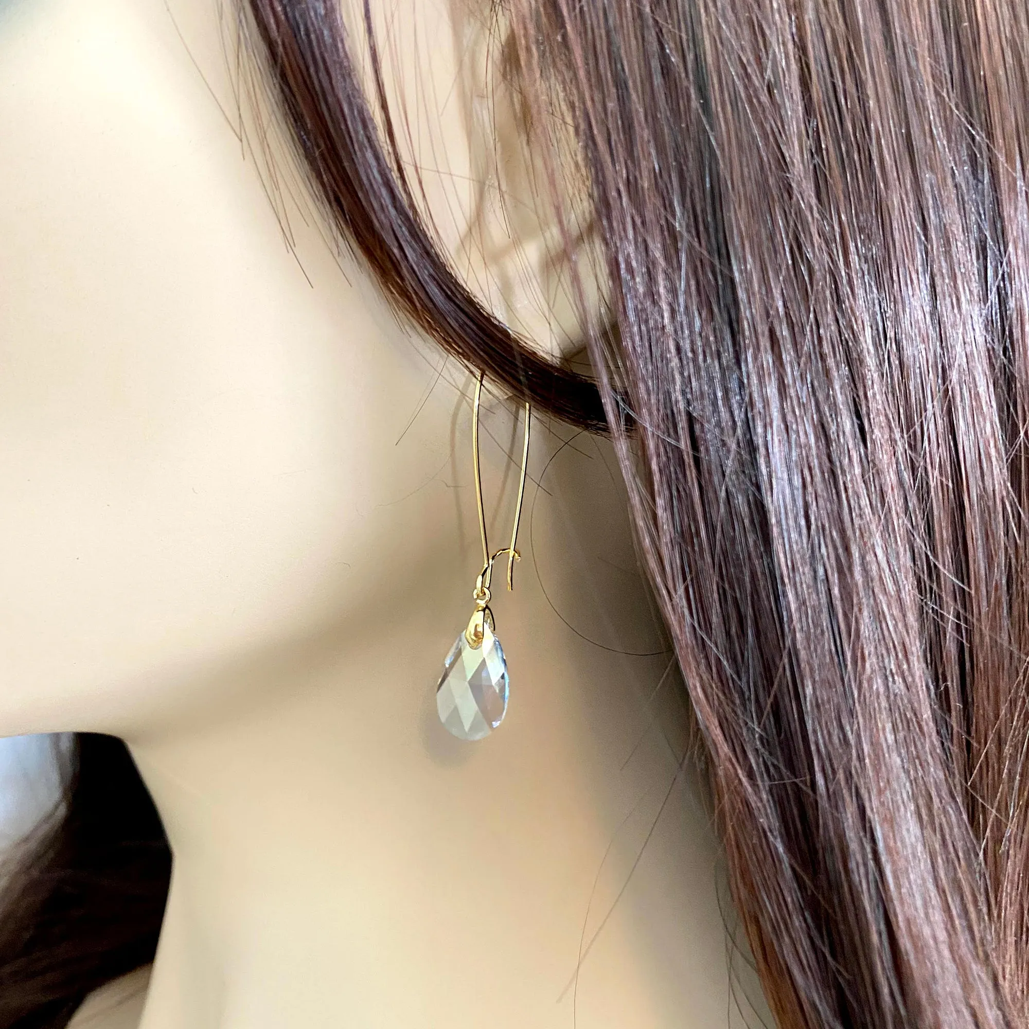 Sleek Teardrop Earrings • French Blue