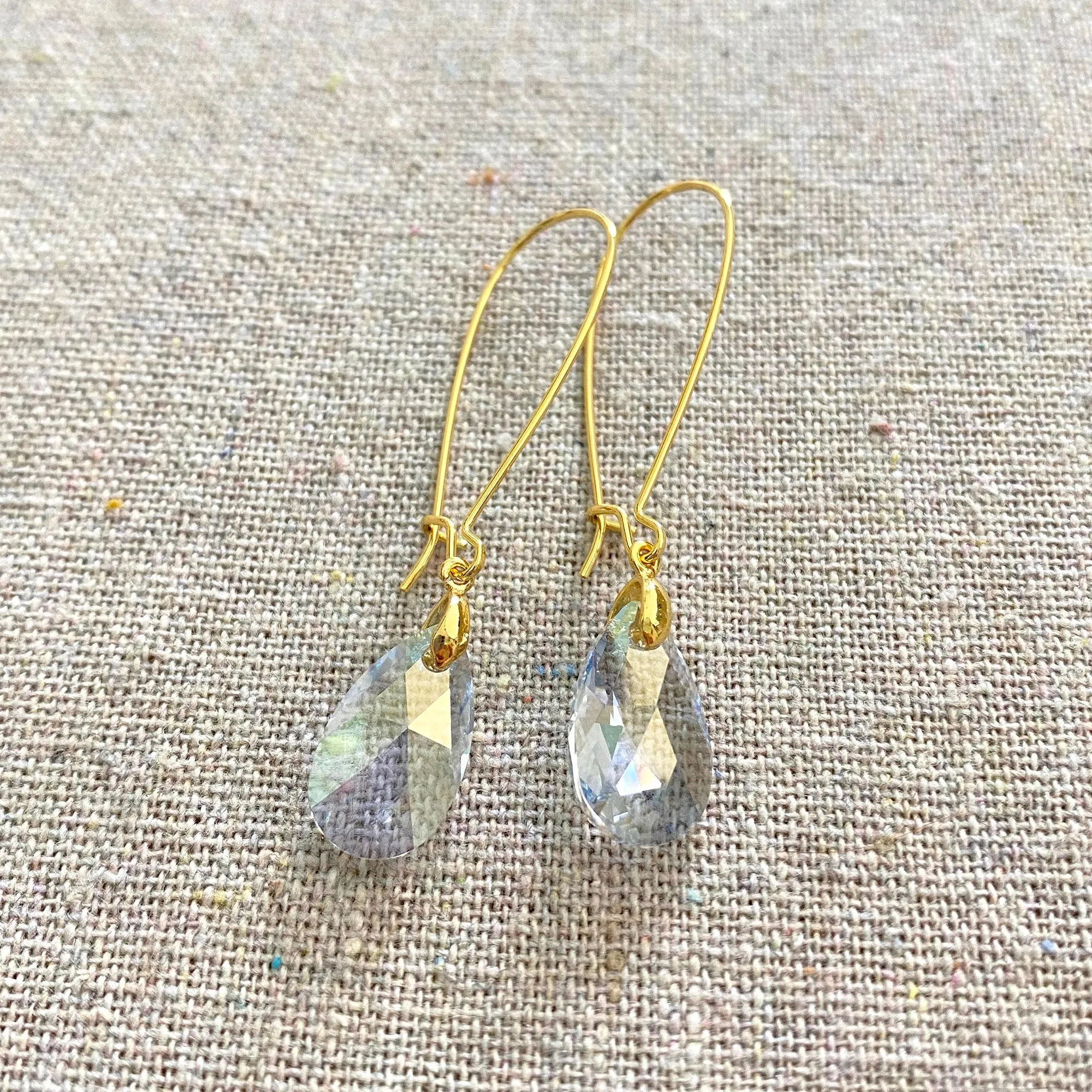 Sleek Teardrop Earrings • French Blue
