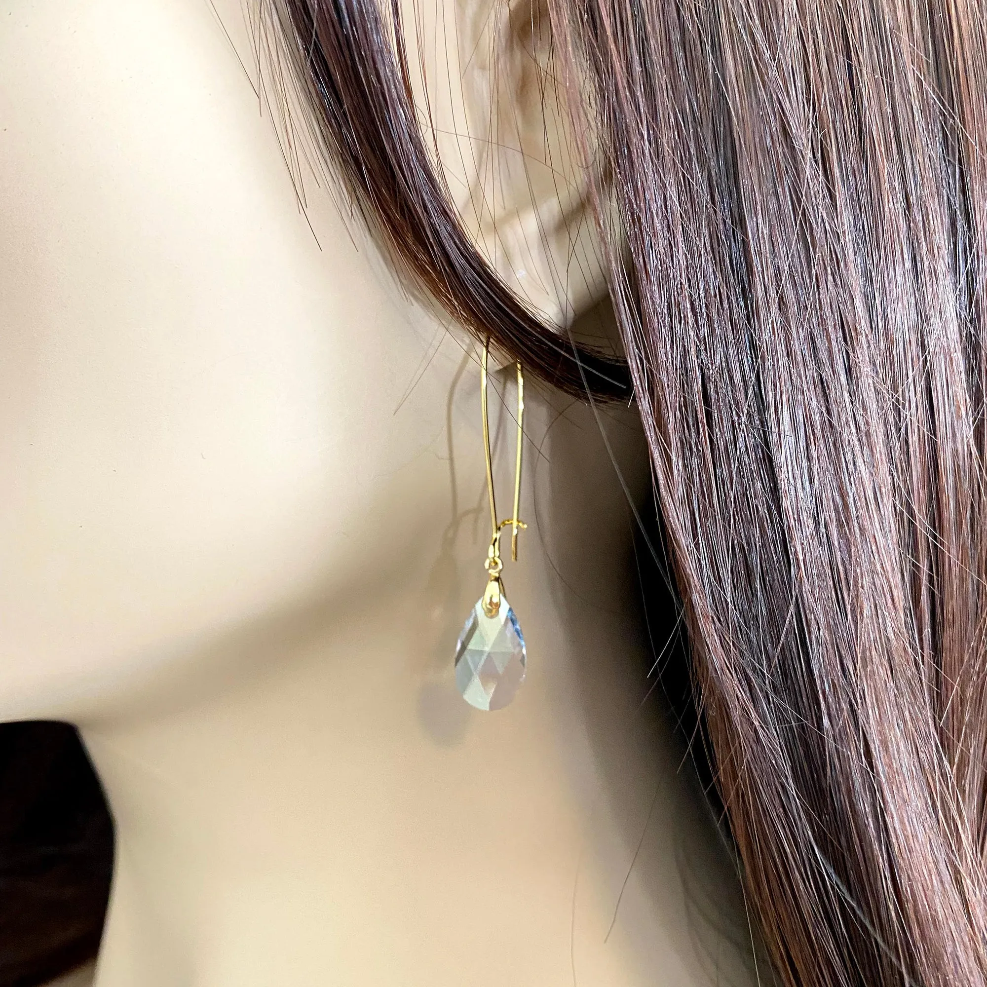 Sleek Teardrop Earrings • French Blue