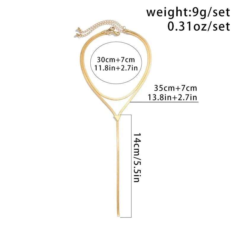 Sleek Y-Shaped Snake Chain Necklace for Women