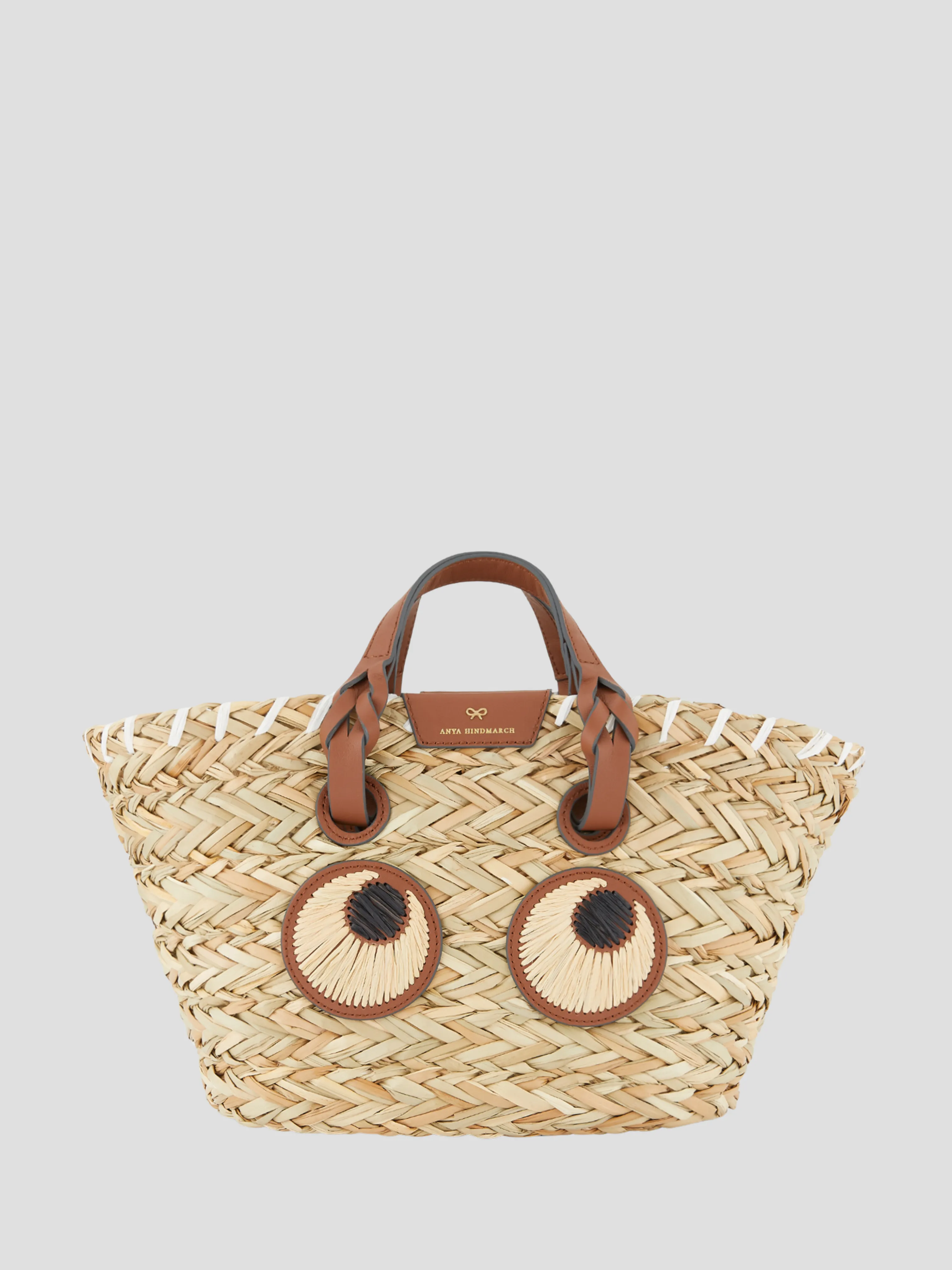 Small Basket Paper Eyes in Natural Seagrass