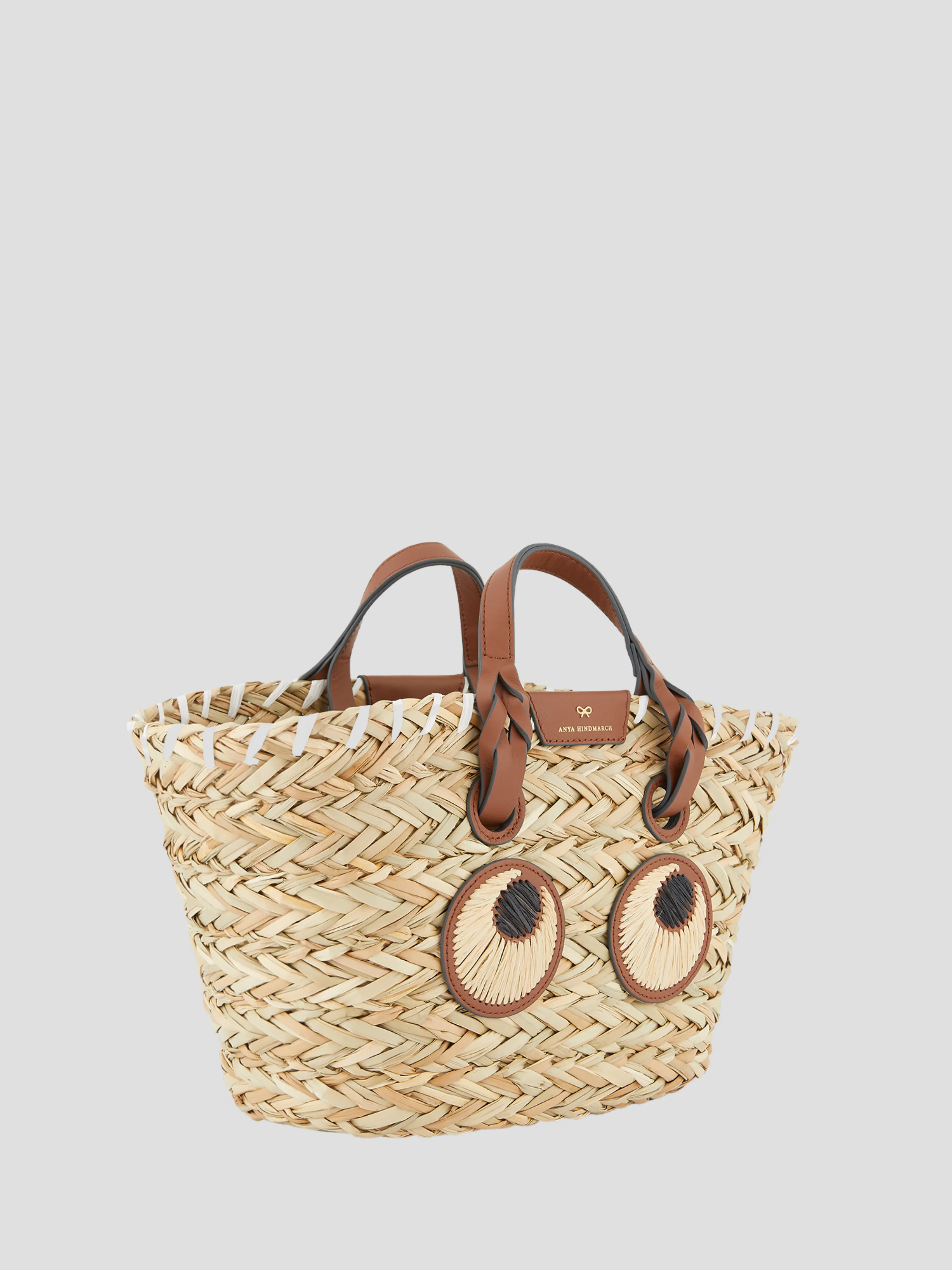 Small Basket Paper Eyes in Natural Seagrass