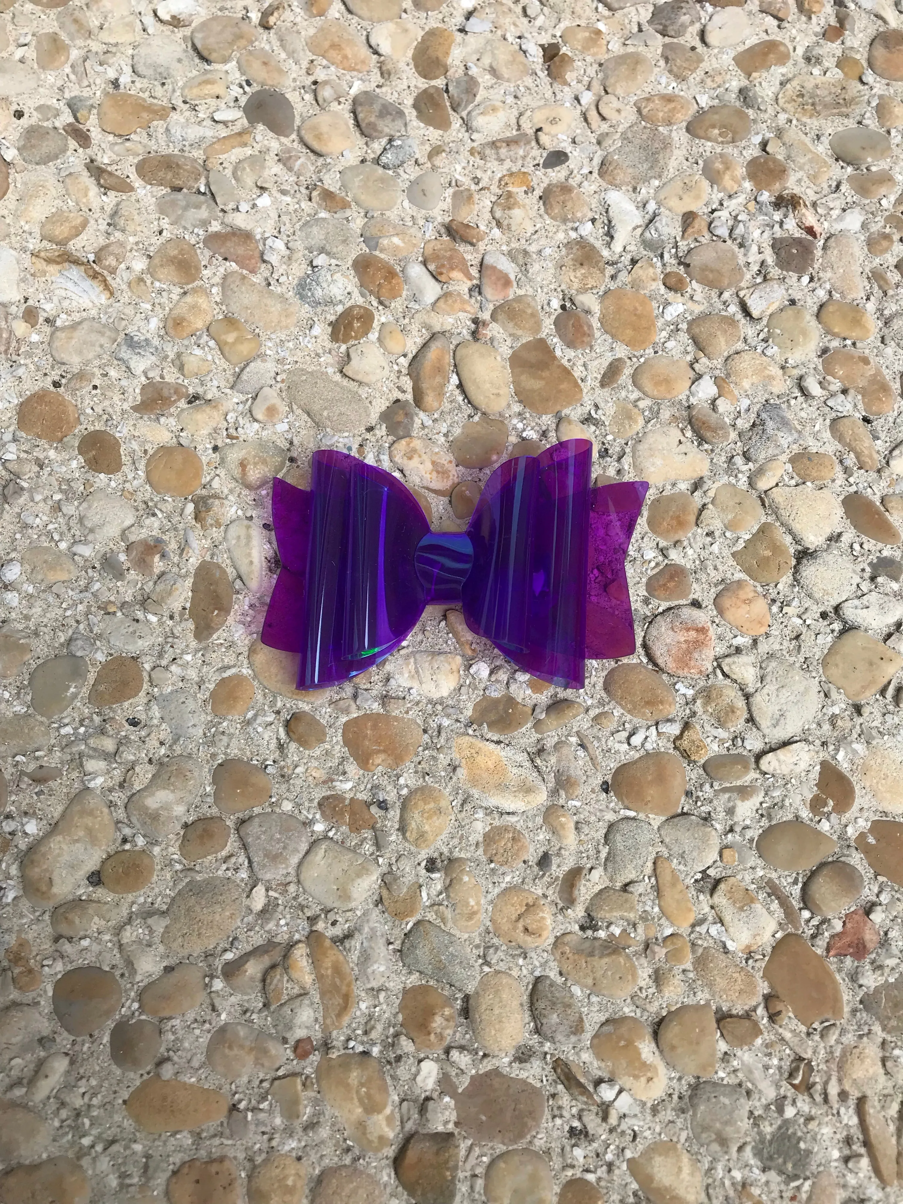 Small Glossy Purple Pool Bow