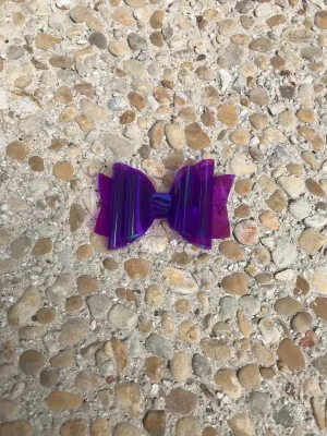 Small Glossy Purple Pool Bow