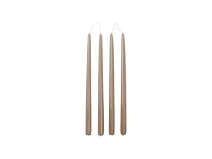Smooth Tapered Candles - Linen Glossy