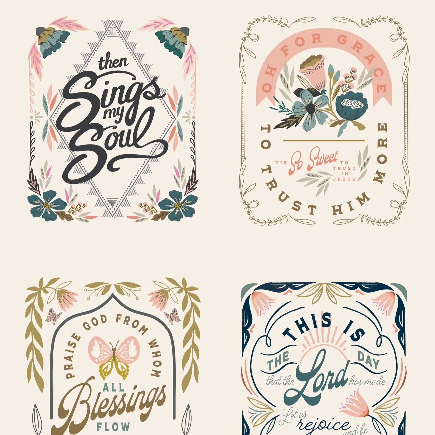 Songbook A New Page Religious Hymns in Unbleached by Fancy That Design House Co