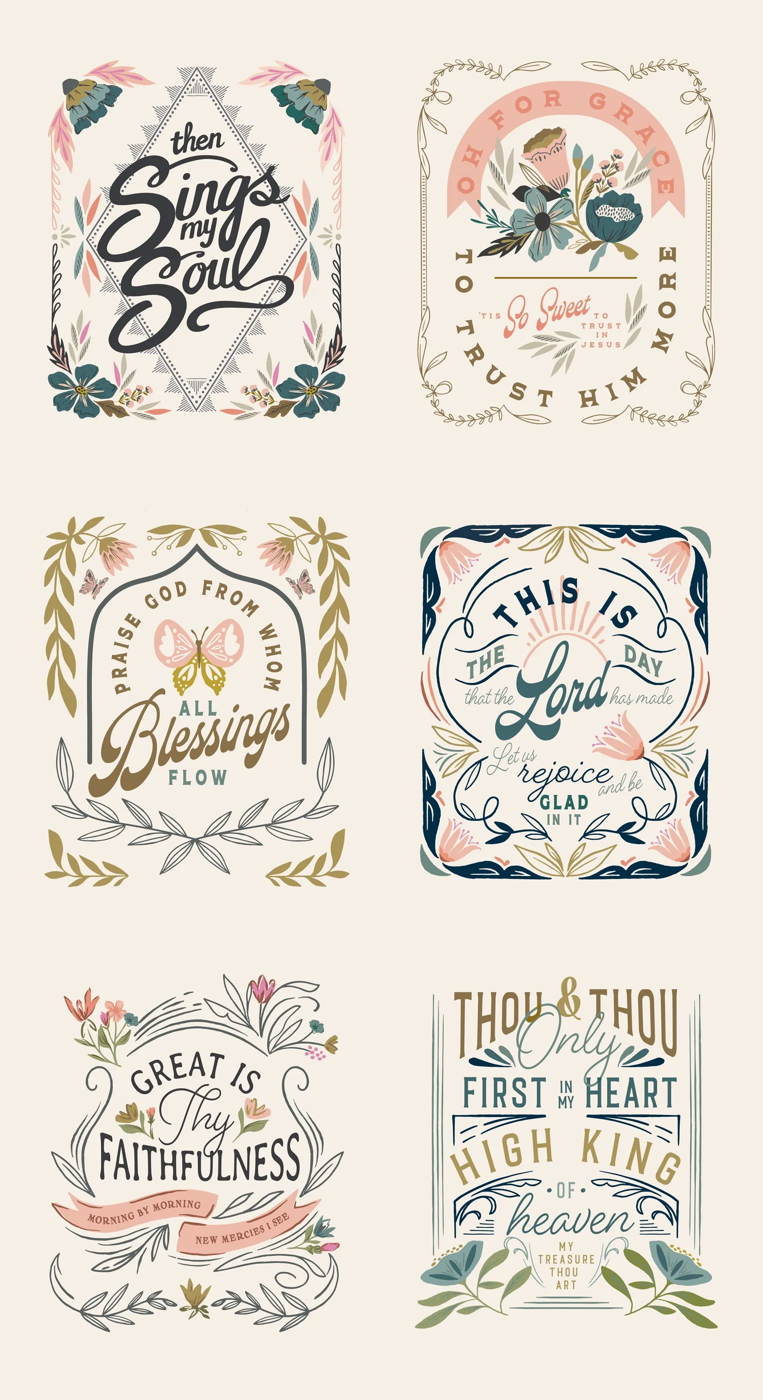 Songbook A New Page Religious Hymns in Unbleached by Fancy That Design House Co