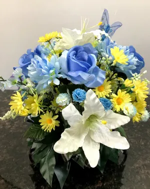 Spring Blooms Headstone Saddle