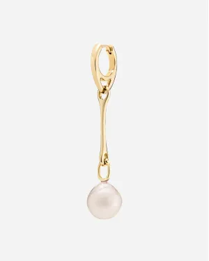 Squash Earring - White Pearl Gold