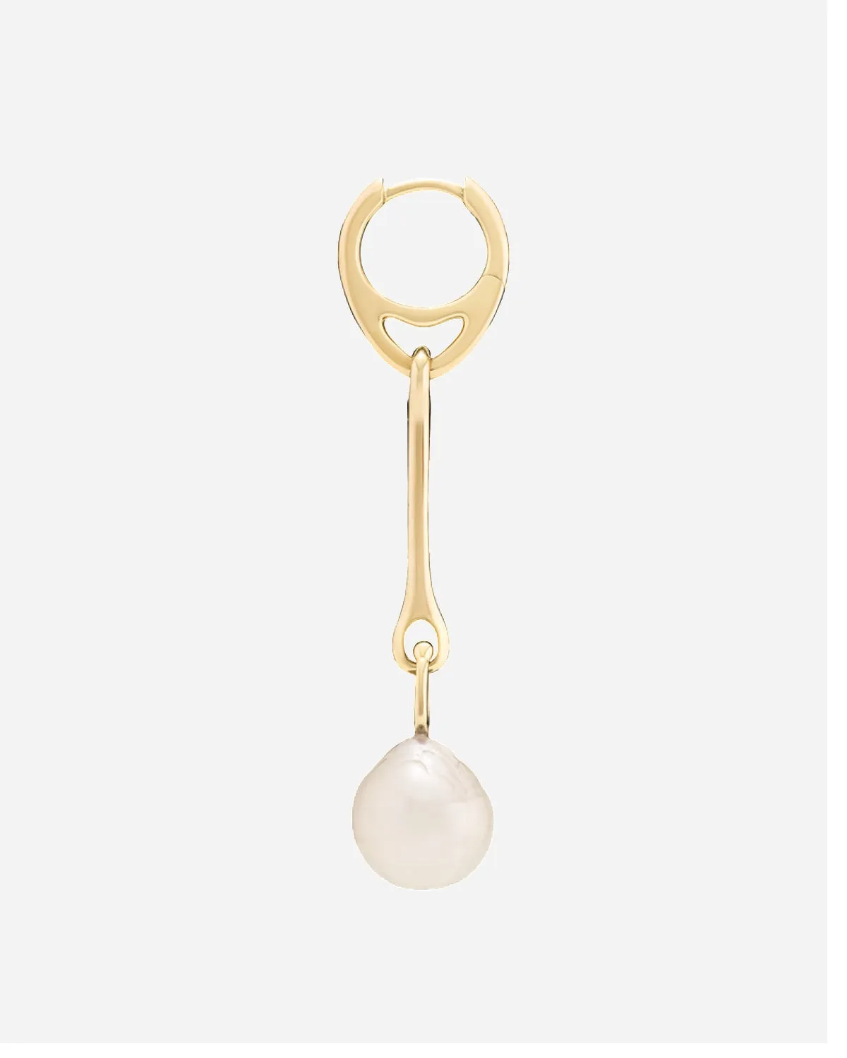 Squash Earring - White Pearl Gold