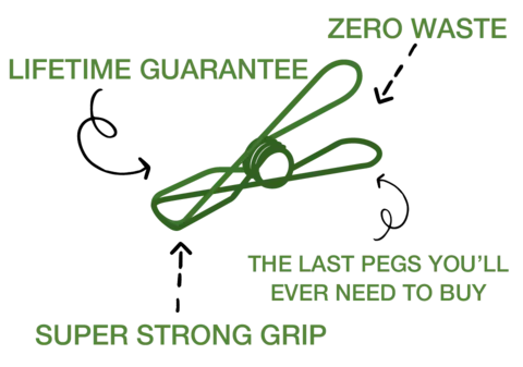 Stainless Steel Infinity Clothes Pegs 100 Pack