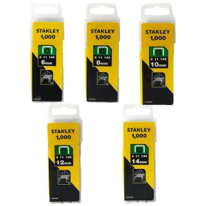 Stanley 1000 Piece Heavy Duty SharpShooter Staples Type G 4/11/140