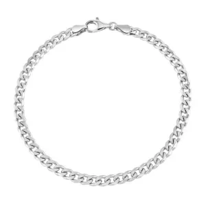 Sterling Silver 6.5" 4.3mm Curb Link Italian Bracelet