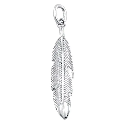 Sterling Silver Feather Pendant