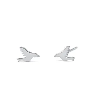 Sterling Silver Flying Bird Earrings