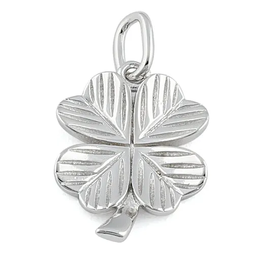 Sterling Silver Four Leaf Clover Charm Pendant