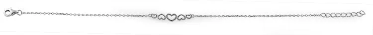 Sterling Silver Hearts Bracelet