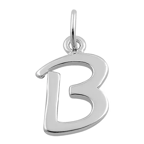 Sterling Silver Letter B Pendant