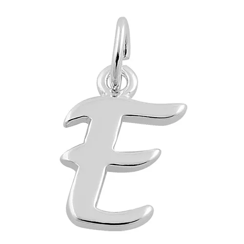 Sterling Silver Letter E Pendant