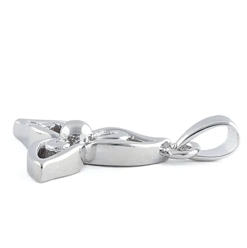 Sterling Silver Unique Triquerta Flower Pendant