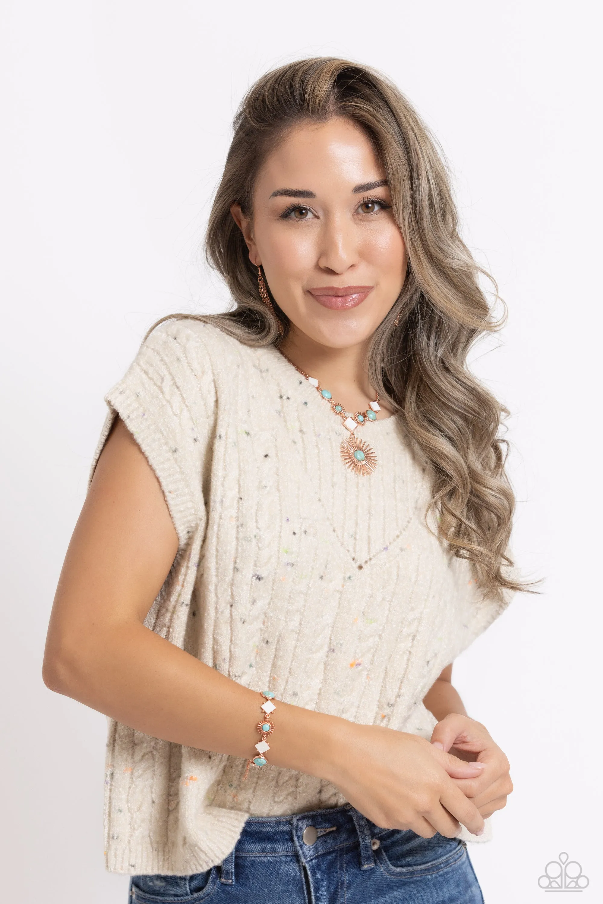 Sunburst Splendor - Copper Necklace