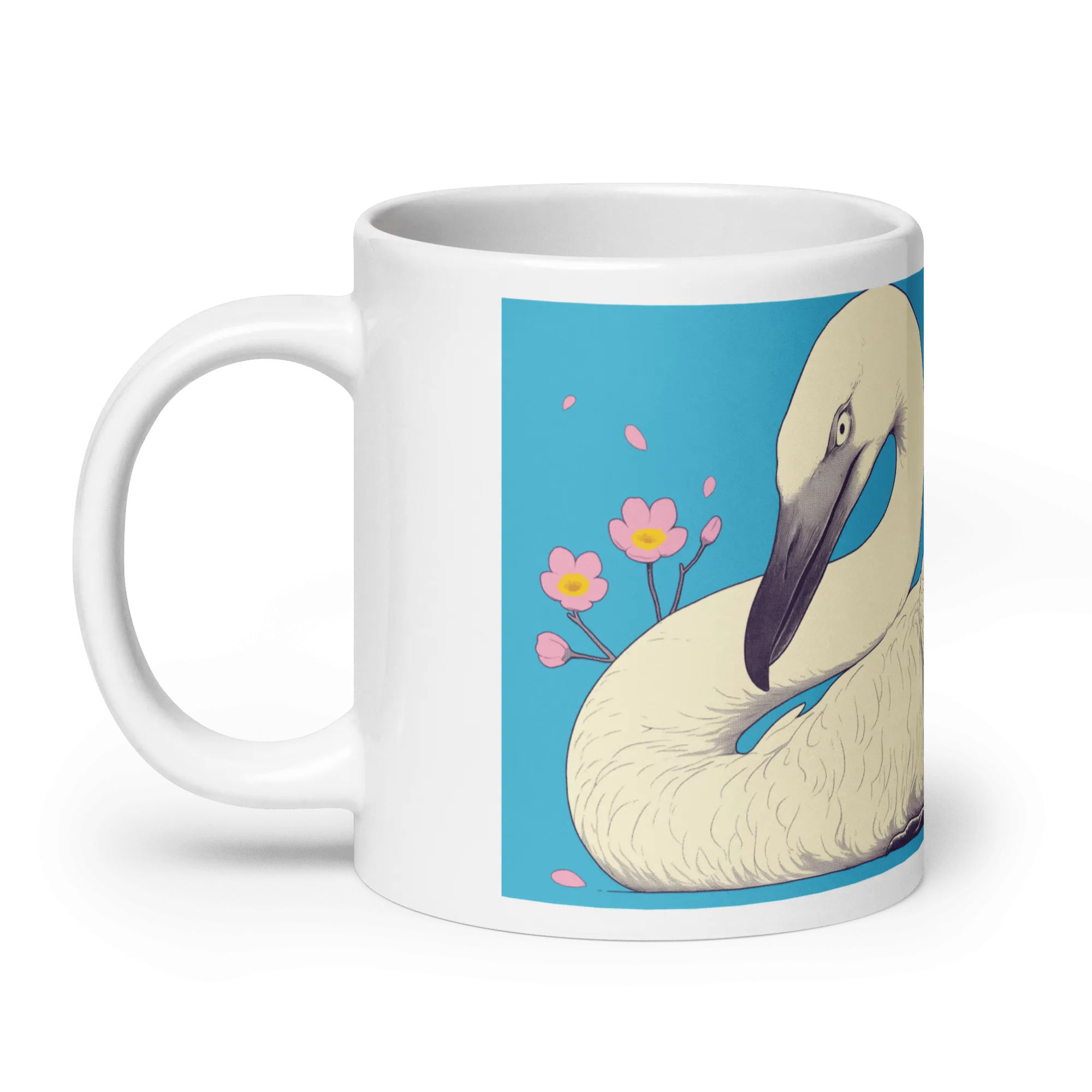 Swan Princess White Glossy Mug