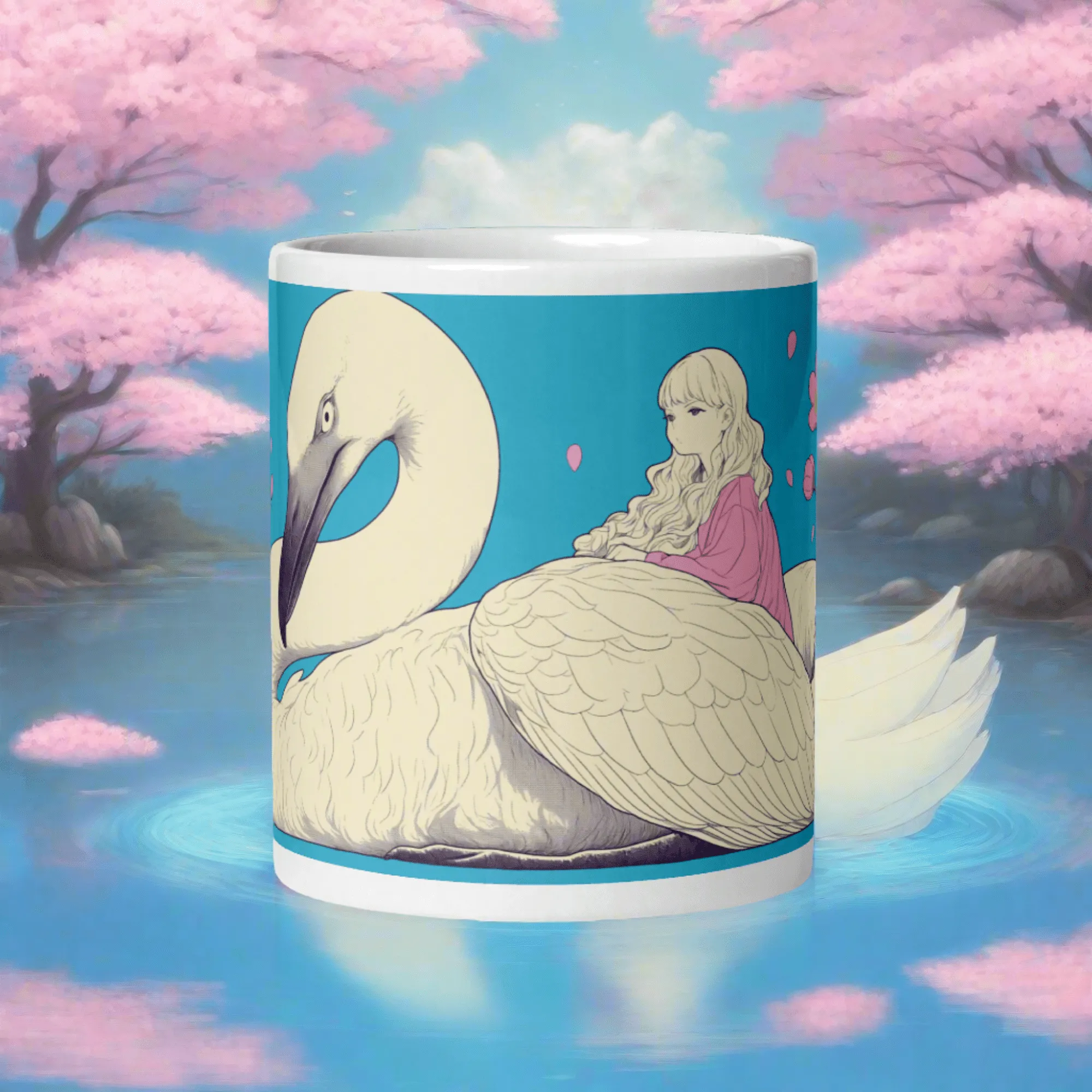 Swan Princess White Glossy Mug