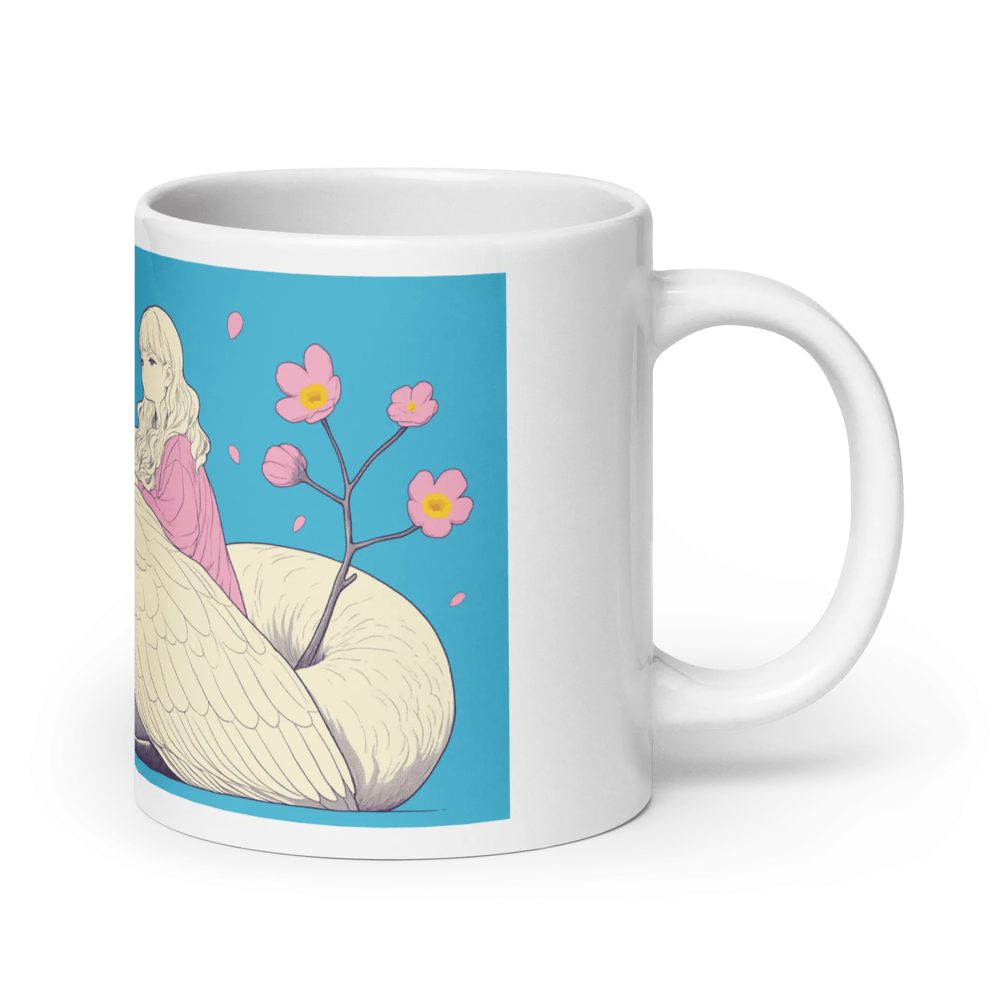 Swan Princess White Glossy Mug