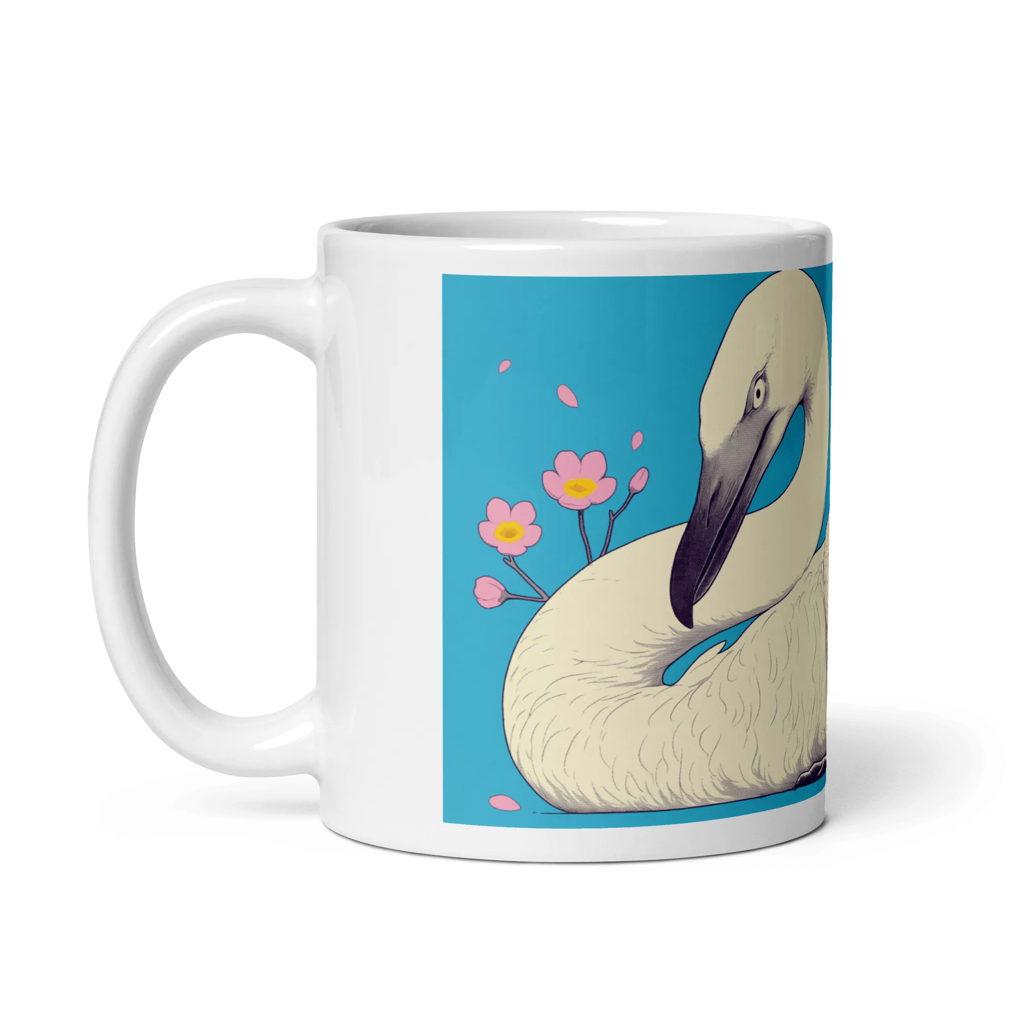 Swan Princess White Glossy Mug