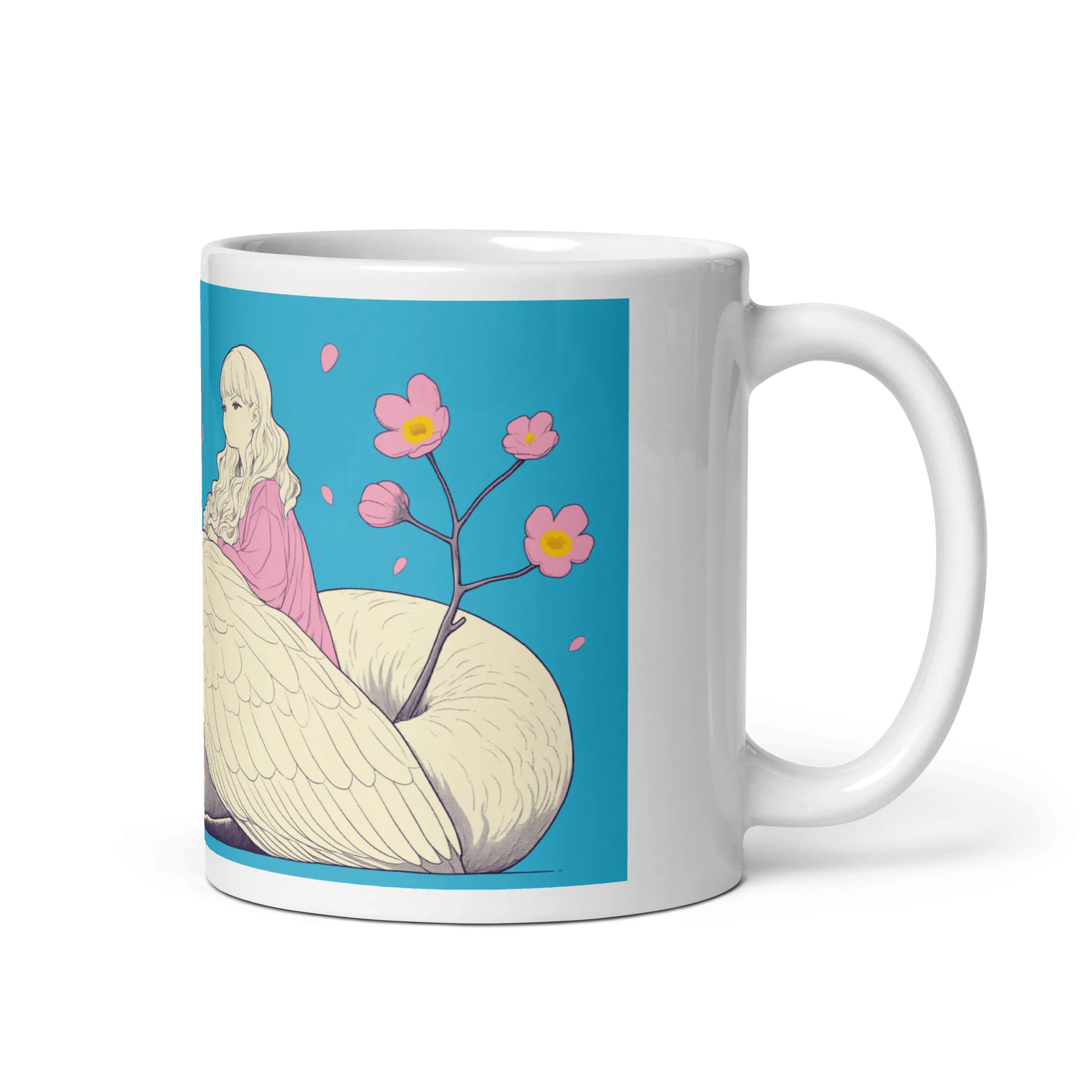 Swan Princess White Glossy Mug
