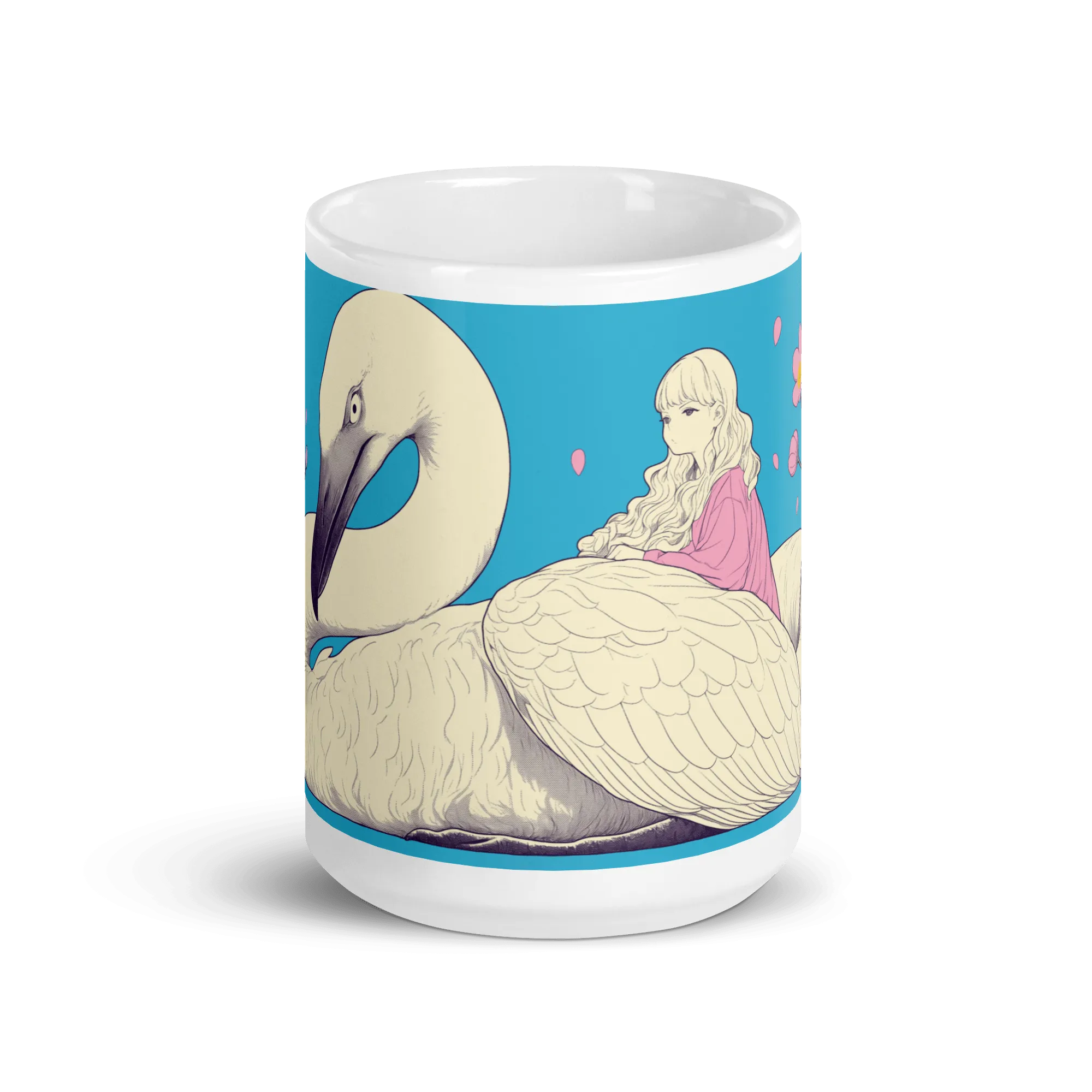 Swan Princess White Glossy Mug