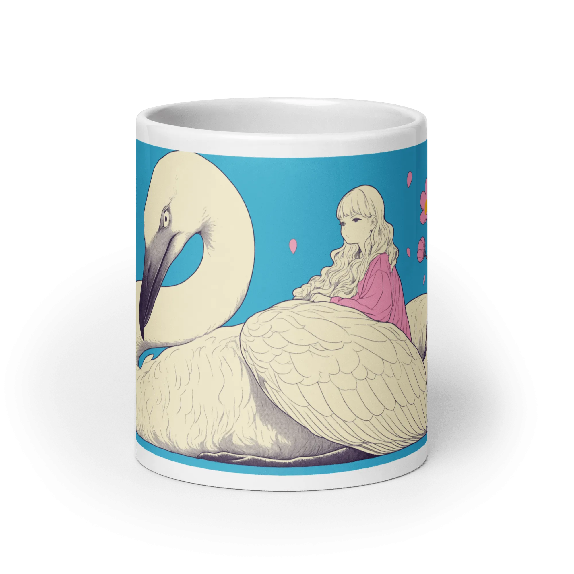 Swan Princess White Glossy Mug
