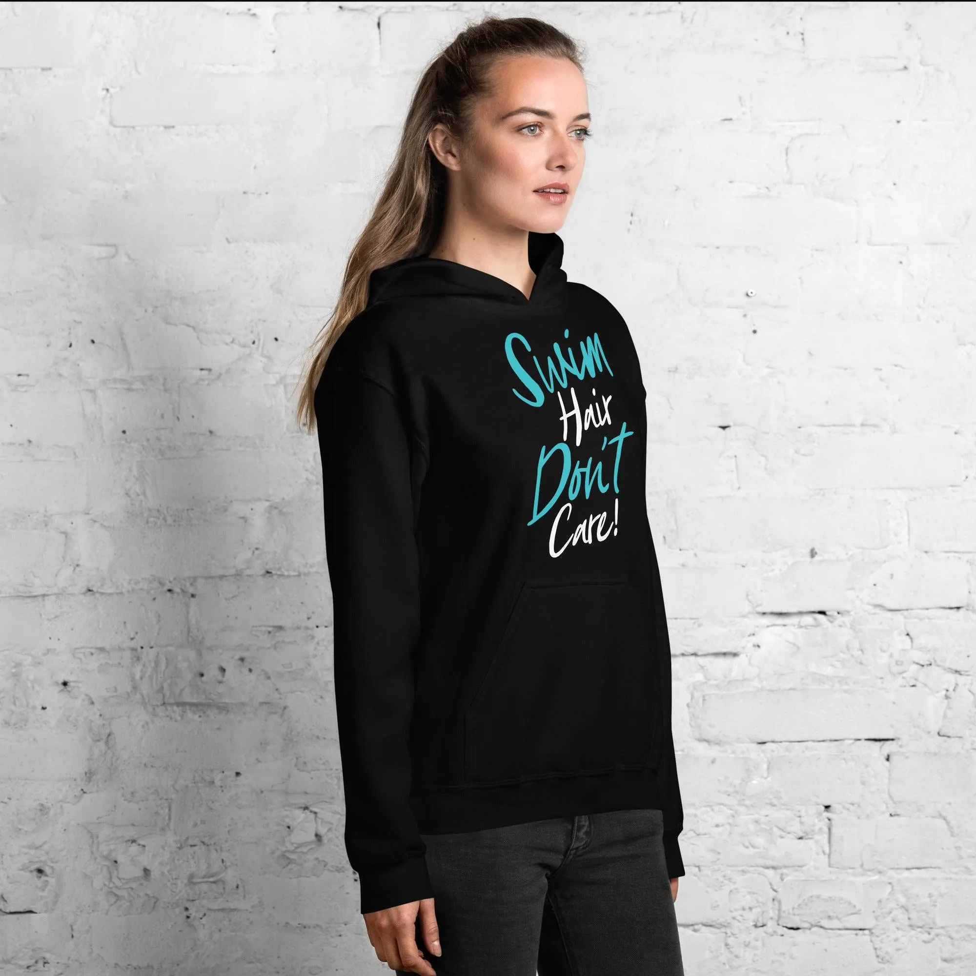 Swim Hair Don't Care Swimmers Pullover Hoodie