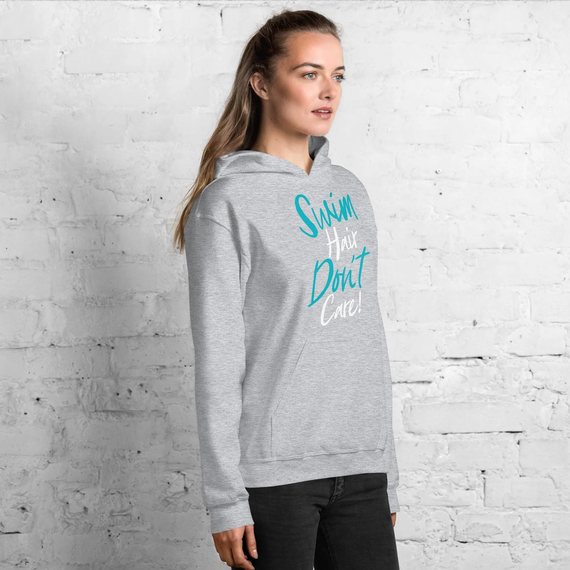 Swim Hair Don't Care Swimmers Pullover Hoodie