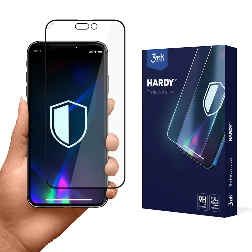 Szkło Hartowane 3mk Hardy Czarne - iPhone 14