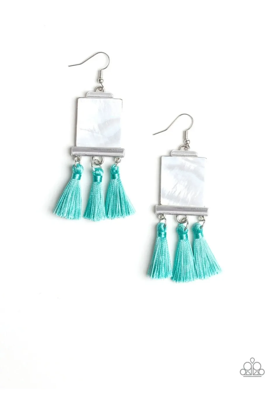 Tassel Retreat - Blue Earrings - Paparazzi Accessories