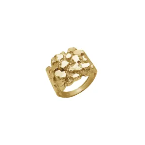 Textured Glossy Nugget Ring (10K)