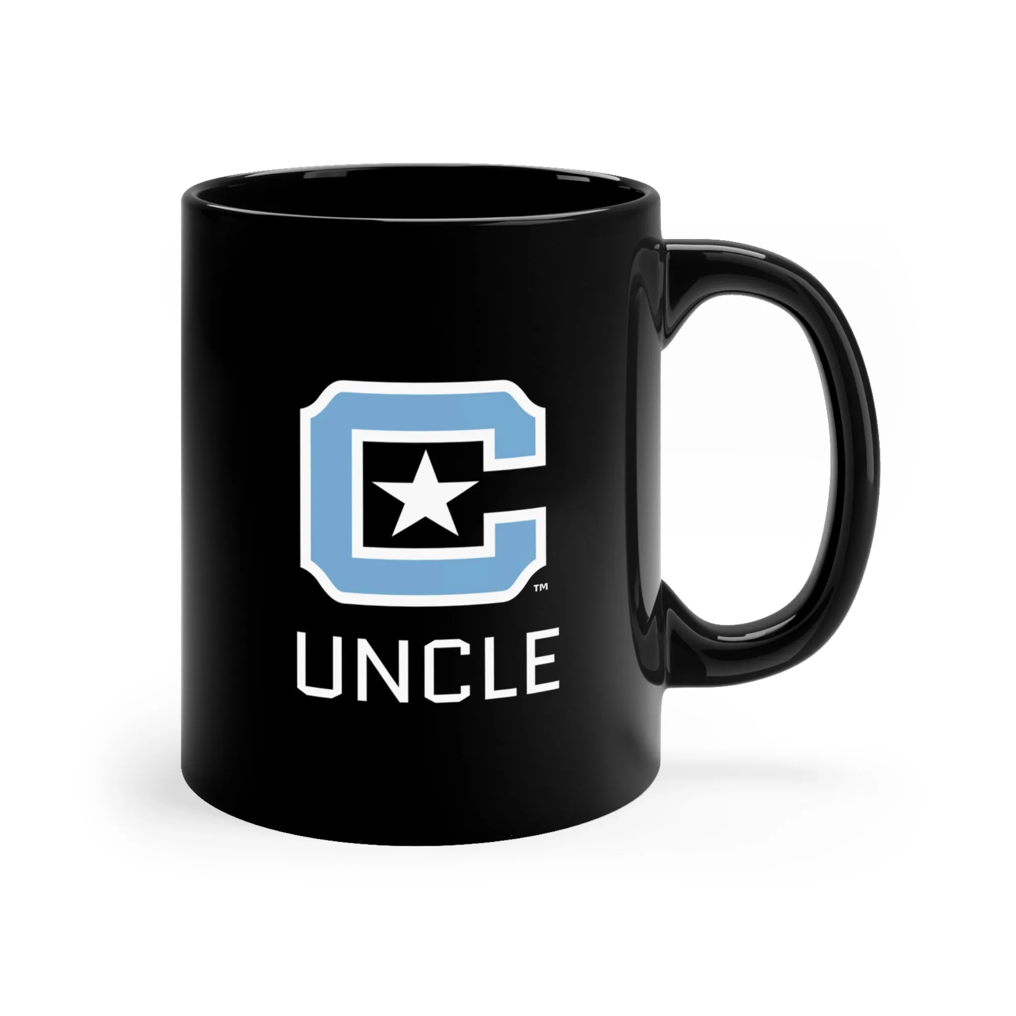 The Citadel Block C Logo, Sports, Uncle, Black Mug, 11oz