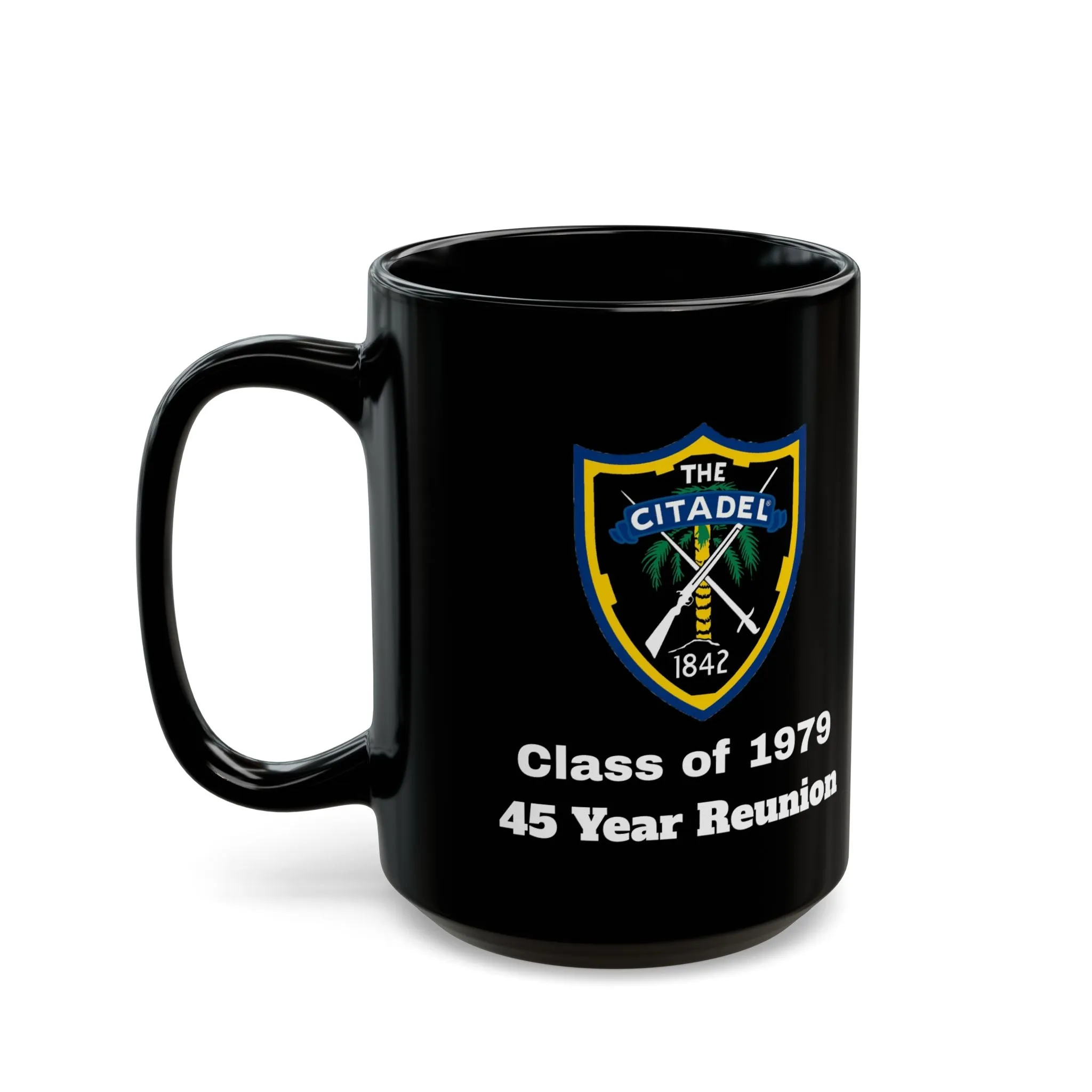 The Citadel, Citadel Shield, Class of 1979 45 Year Reunion, 11/15 Oz Black Mug