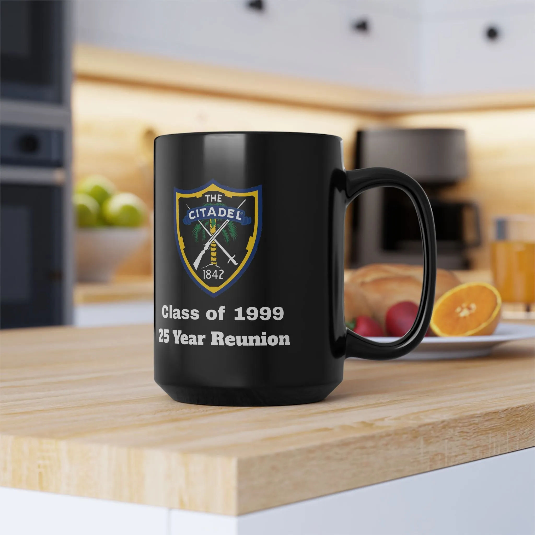 The Citadel, Citadel Shield, Class of 1999 25 Year Reunion, 11/15 Oz Black Mug