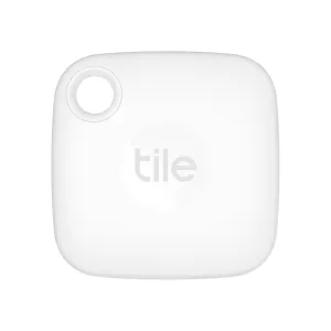 Tile Mate (2022) - 1 Pack - White - Bluetooth Tracker, Keys Finder and Item Locator