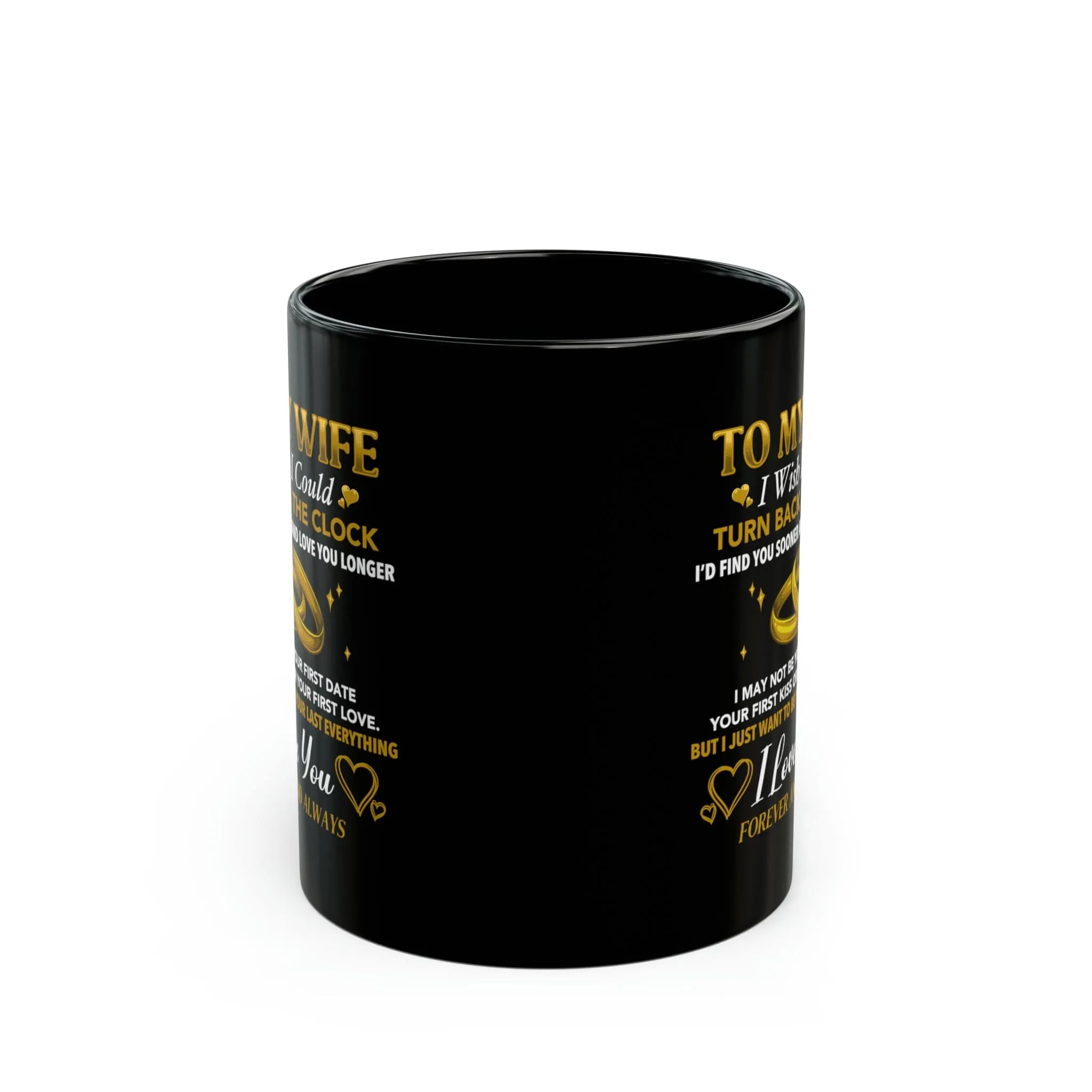 To My Wife Anniversary Black Mug 11oz