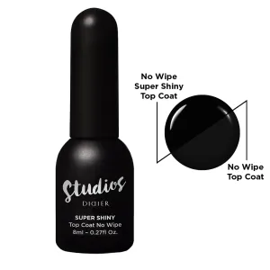 Top coat semipermanente, Studios, Super Shiny, No wipe, Didier Lab, 8ml