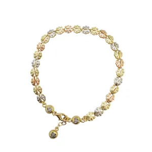 Tricolor Butterfly Fancy Bracelet (14K)